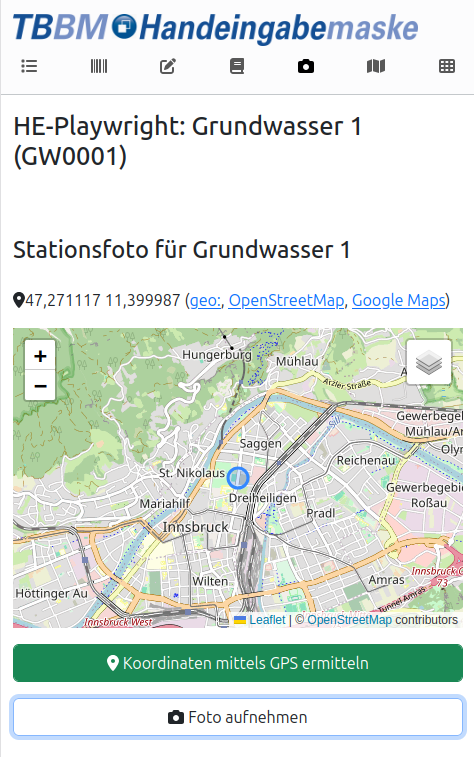 Koordinaten ermitteln