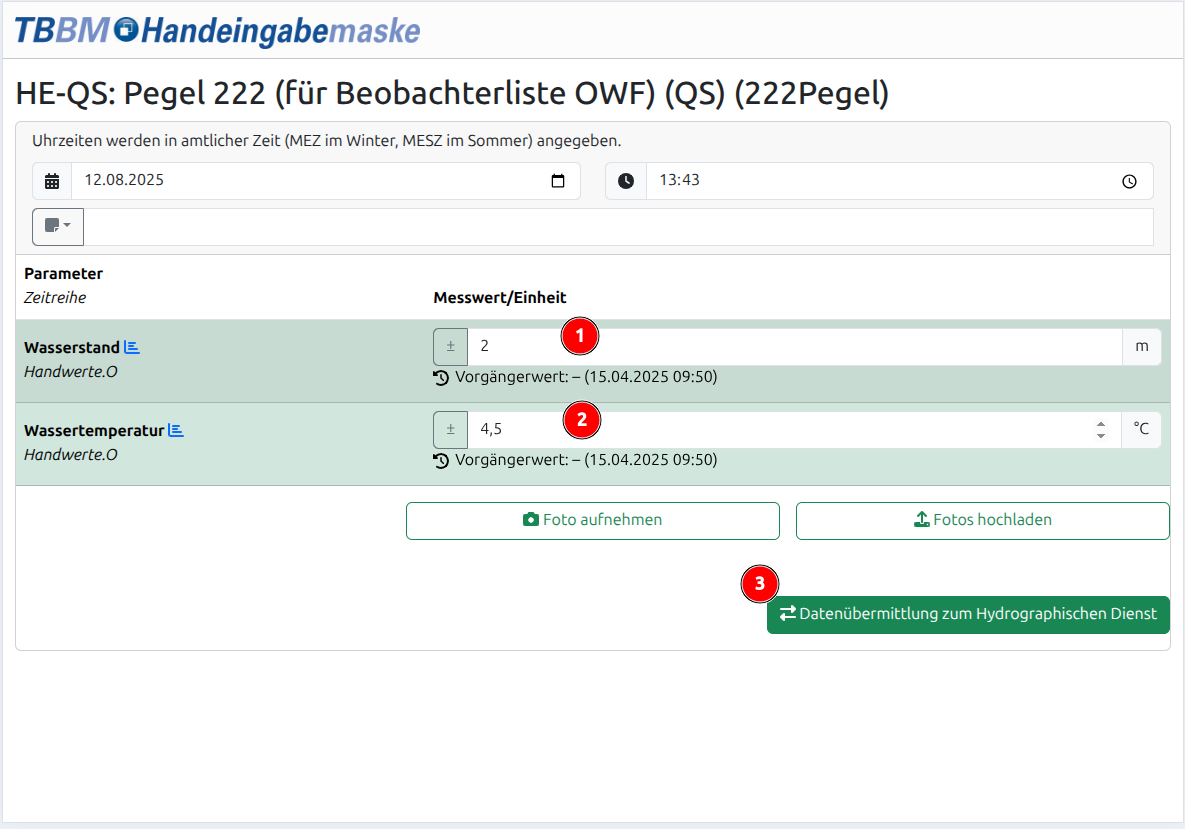 Eingabe OWF