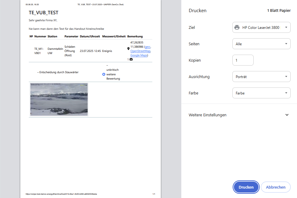 Handout drucken