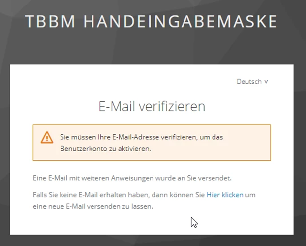 E-Mail verifizieren